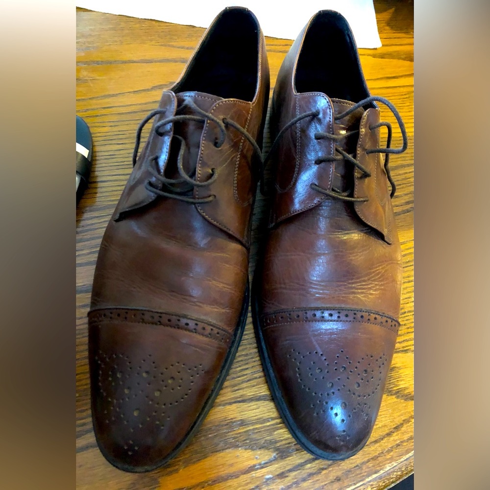 WITTCHEN Mens Dress Brown Shoes  Made in Germany  Size 11 1/2